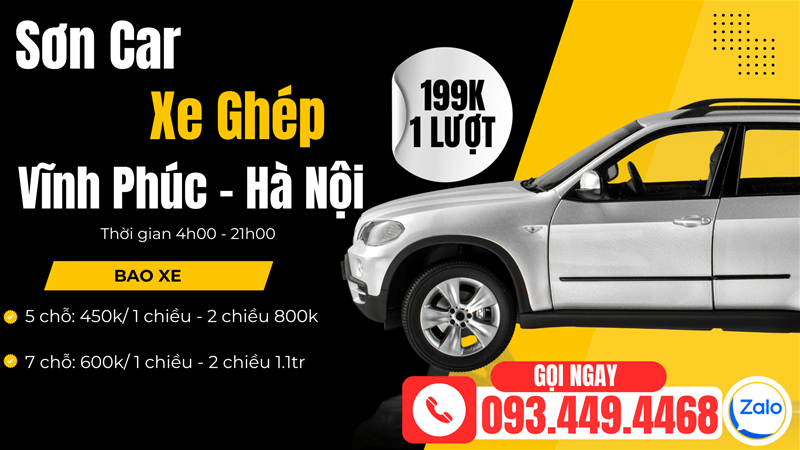 Xe ghép Vĩnh Phúc - Hà Nội